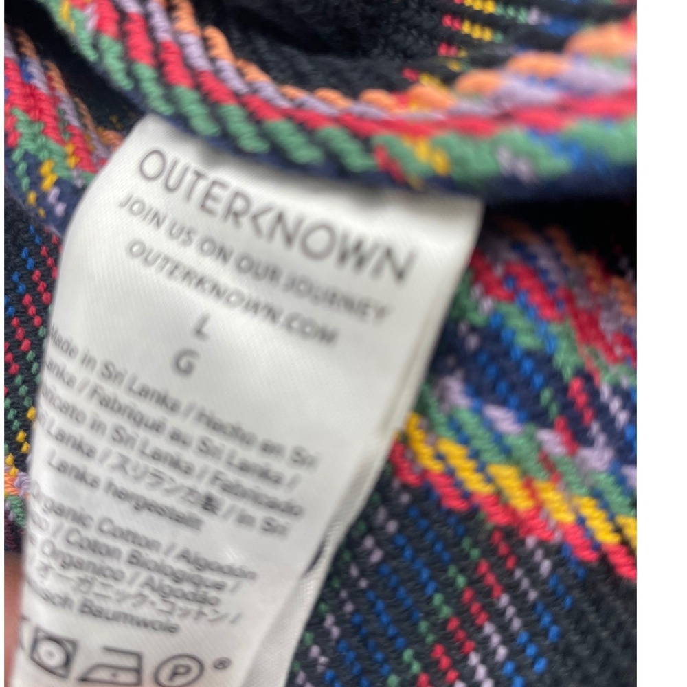 Outerknown Shirt Blanket Shirt Large Black Plaid NWT - Picture 9 of 9